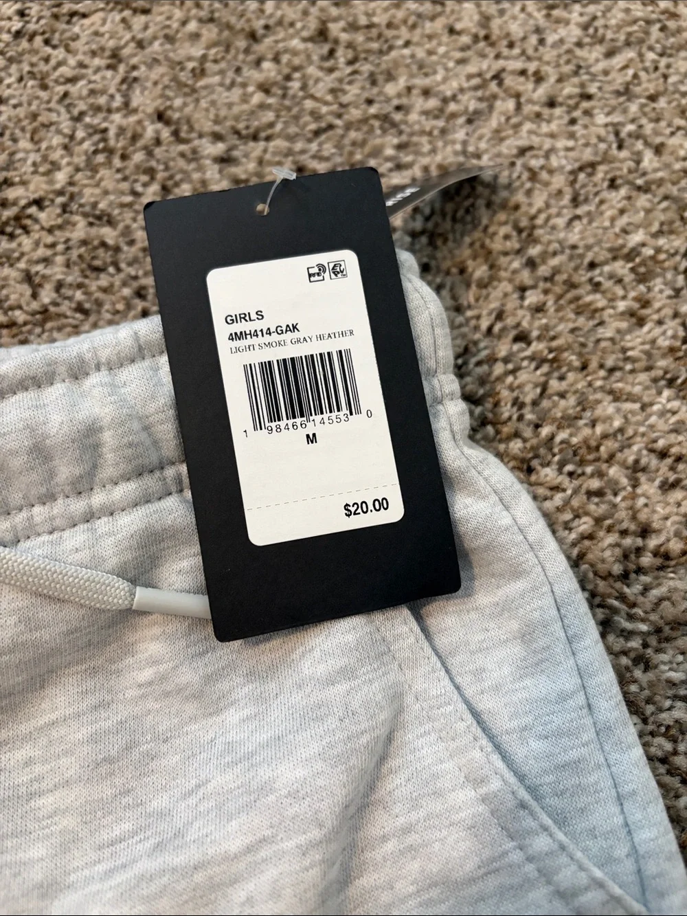 Converse Kids Light Gray Wide-Leg Sweatpants
